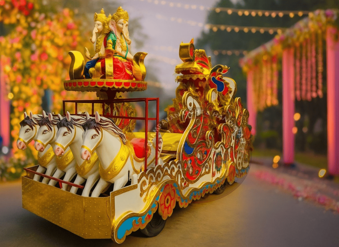 ACP Bahubali jeep rath for luxury wedding procession and ceremonial entry.